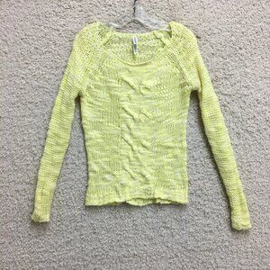 Aeropostale Sweater Extra Small Adult Yellow Wool Knit Pullover Casual Womens XS